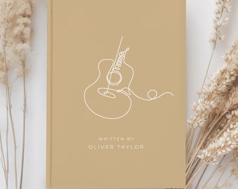 Custom Guitar Gift for Guitarist Gift Personalized Guitar Gifts for Him, Music Journal Notebook, Lyrics Journal, Musician Gift