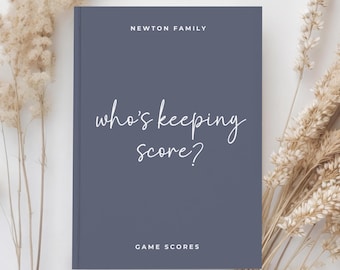 Custom Game Night Score Book, Game Lover Housewarming Gift Personalized Board Game Gift, Family Game Night Scorekeeping, Couples Game Scores
