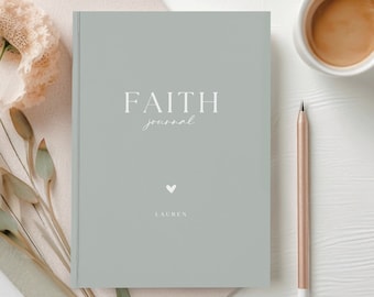 Custom Faith Journal, Christian Gifts for Women, Prayer Journal, Personalized Devotional Journal, Bible Study Notebook