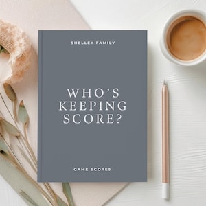 Custom Game Night Score Book, Game Lover Housewarming Gift Personalized Board Game Gift, Family Game Night Scorekeeping, Couples Game Scores