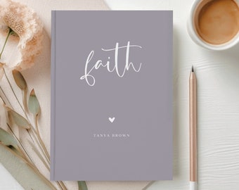 Personalized Faith Journal, Custom Prayer Journal, Christian Gifts for Women, Devotional Journal, Bible Study Notebook