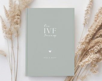 IVF Gift, Our IVF Journey Personalized IVF Journal, Miracle Baby Gift, Infertility Gift, ivf Pregnancy Gift, ivf Warrior, ivf Planner