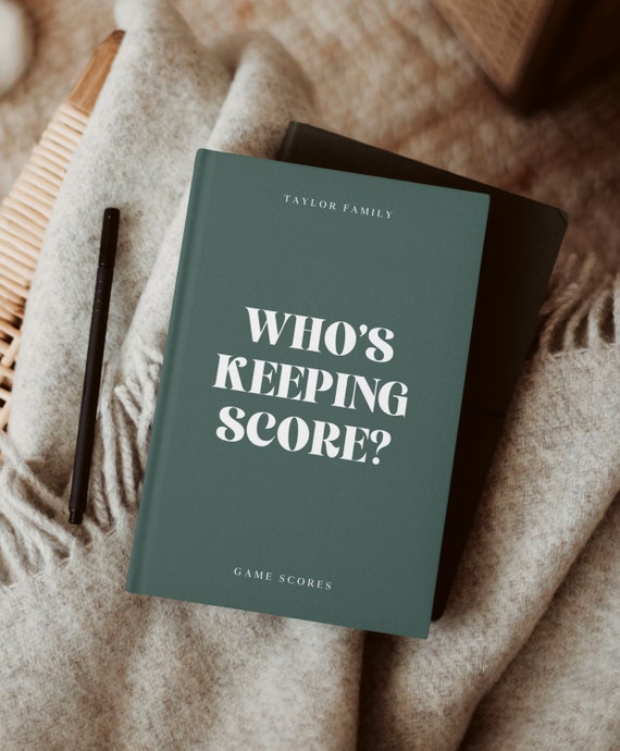 Custom Game Night Score Book, Game Lover Housewarming Gift Personalized Board Game Gift, Family Game Night Scorekeeping, Couples Game Scores
