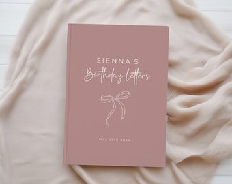 Birthday Letters to My Daughter Journal Custom Birthday Letters Book Personalized Memory Keepsake Journal, Baby First Birthday Gift Girl