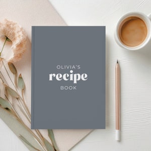 Blank Recipe Book Custom Cooking Journal Personalized Cookbook Custom Cooking Gifts for Cooking Lover Recipe Journal Book, Recipe Notebook