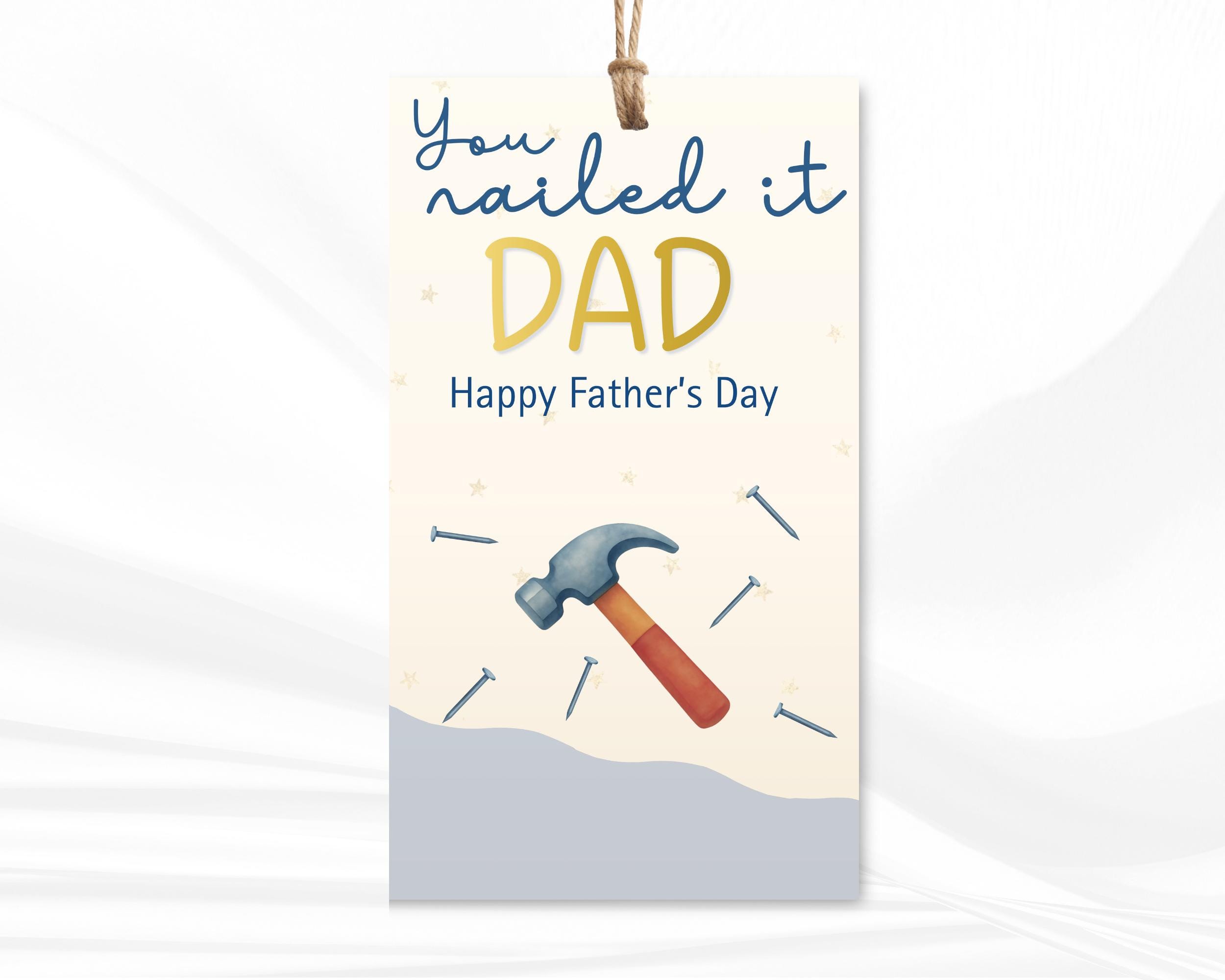 Fathers Day Gift Tag Printable You Nailed It Dad Handyman Dad Gift…