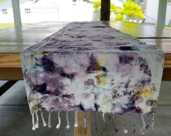 100% linen hand-dyed table runner