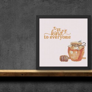 Bee Kind Cross Stitch Pattern