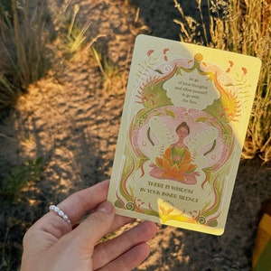 Carte postale d'affirmation de soi, collection de cartes postales de style Art nouveau, carte postale unique de pleine conscience