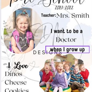 Editable First & Last Day of School Memory Book | Digital Download | Pre-K to 8th Grade