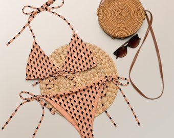 Bikini con stringhe riciclate fulminee