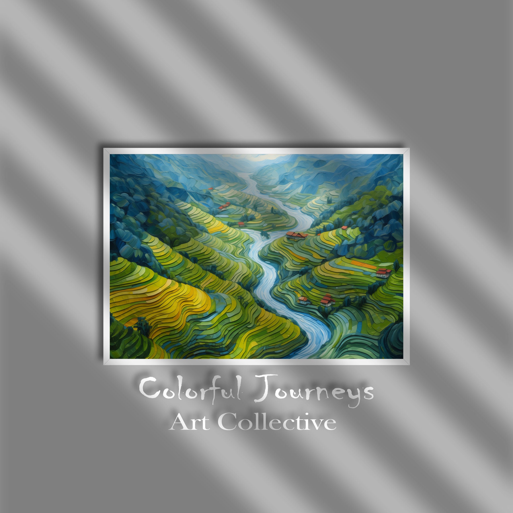 Vincent Van Gogh's, Bali Rice Terrace Frame Tv Art, Indonesia Nativity ...