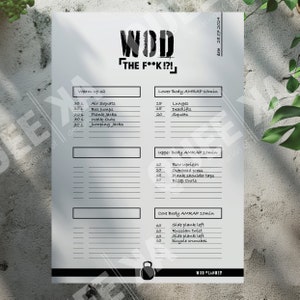 Workout Planer - WOD The Fuck! - Fitness - Gym - Planner