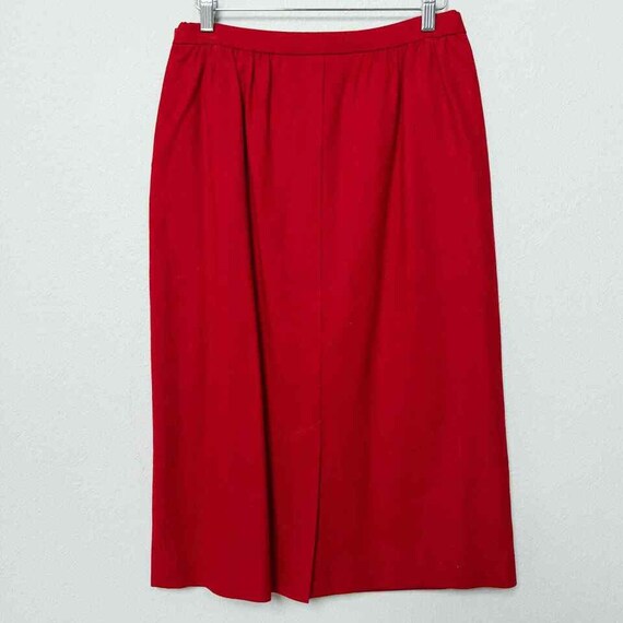 Pendleton Vintage Red Wool Midi Skirt Women's Siz… - image 6