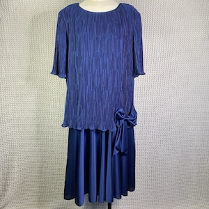 Vintage Blue Dress Womens Size 24
