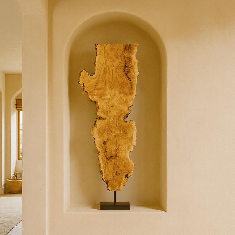 Live Edge Wood Sculpture: Custom Exotic Wood Art image 2
