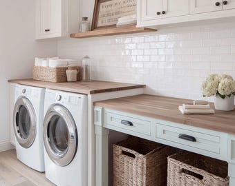 Washer and Dryer Table Top, Custom Laundry Room Countertop