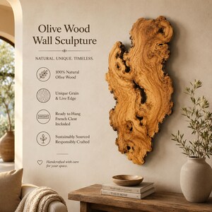 Live Edge Wood Sculpture: Custom Exotic Wood Art image 8