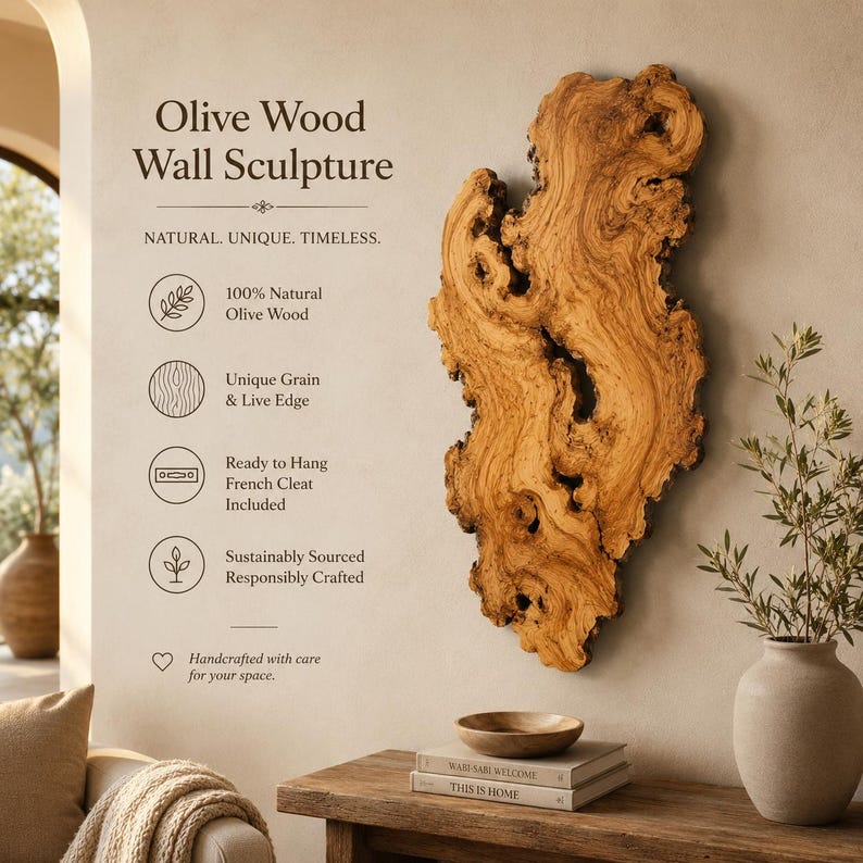 Live Edge Wood Sculpture: Custom Exotic Wood Art image 8