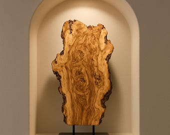 Live Edge Wood Sculpture: Custom Exotic Wood Art