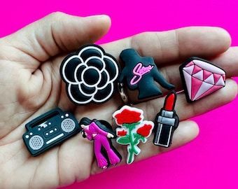 7pc Bundle Selena Music Shoe Charm Bundle PLUS get FREE Charms with this set! Anniversary Quintanilla