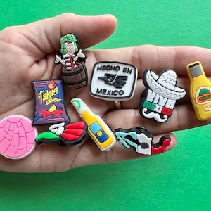 9pc Bundle Mexico Themed Cinco De Mayo Mexican Shoe Charm Bundle  Easter Spring Gifts