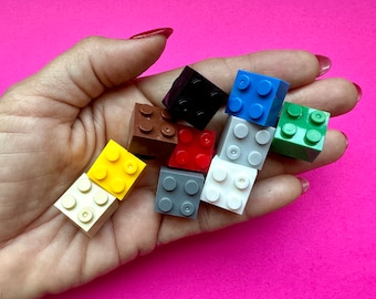 Building Block Shoe Charm Plastic Shoe Charms Various Bright Colors - New Colors added - Pink, Purple, Clear and Orange!  Easter Spring Gift