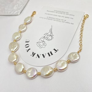 Coin Pearl Bracelet Baroque Pearl Bracelet Elegant Bracelet Wedding Bracelet Bridal Bracelet Round Shaped Pearl Bracelet Valentines Gift