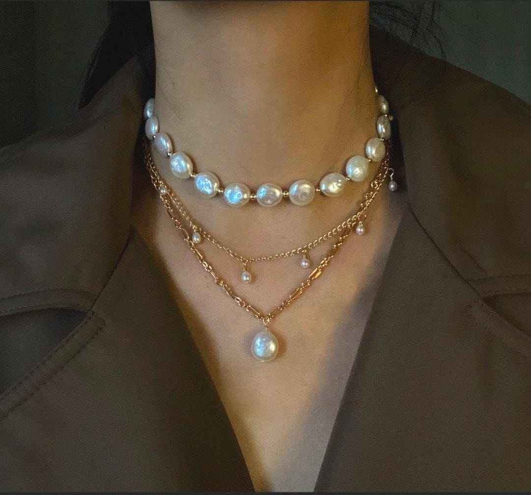 Girl with a Pearl Lattice Pearl Choker