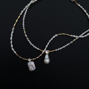 Baroque Pearl Pendant Necklace Keshi Necklace Freshwater Pearl Necklace Baroque Pearl Necklace Wedding Necklace Bridal Necklace Statement