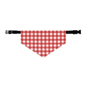 Hunde Bandana Halsband Red Gingham Bild 2