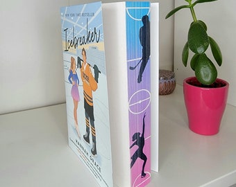 Icebreaker by Hannah Grace sprayed edges book, stenciled edges, painted books, special edition book, book merch, bookish, foreedge painting