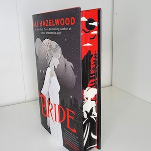 Bride by Ali Hazelwood sprayed edges book, stenciled edges, special edition book, book merch, fore edge painting, painted edges, bookish