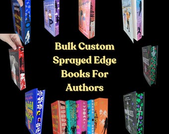 Libros con bordes pintados a mano personalizados para autores