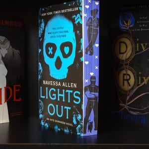 Lights Out Sprayed Edge Book, Stenciled Edges, fore edge painting, Special Edition Books, Bookish decor, custom sprayed edges, Dark Romance