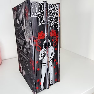 Haunting Adeline, Cat & Mouse Duet sprayed edges book, stenciled edges, special edition book, book merch, fore edge painting, dark romance