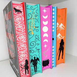 A Court of Thorns & Roses Sprayed Edge Book Set by Sarah J Mass, Special Edition, Custom sprayed edge, Bookish decor, Acotar Merch, Velaris,