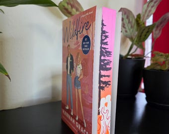 Wildfire Sprayed Edge Book, Stenciled Edges, fore edge painting, Special Edition Books, Bookish decor, custom sprayed edges