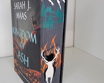 Kingdom of Ash Sprayed Edge Book, Stenciled Edges, fore edge painting, Special Edition Books, Bookish decor, custom sprayed edges