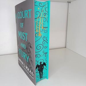 A Court of Mist & Fury Sprayed Edge Book, Sarah J Mass, Acotar Series, Stenciled Edges, fore edge painting, Special Edition Books