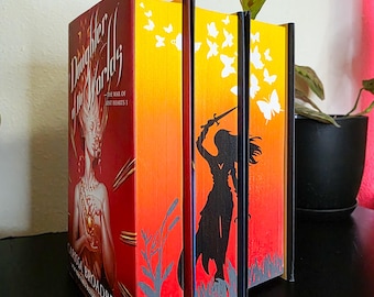 Trilogía La Guerra de los Corazones Perdidos: Libros con bordes pintados, bordes con plantilla, pintura en el canto, edición especial, decoración literaria, bordes pintados a medida.