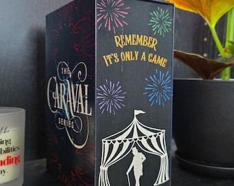 Caraval Series Sprayed Edge Books, Stenciled Edges, fore edge painting, Special Edition Books, Bookish decor, custom sprayed edges