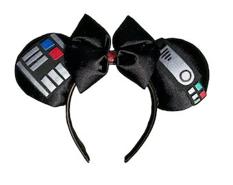 Darth Vader Inspired Mouse Ears, Star Wars Inspired, Villian Ears