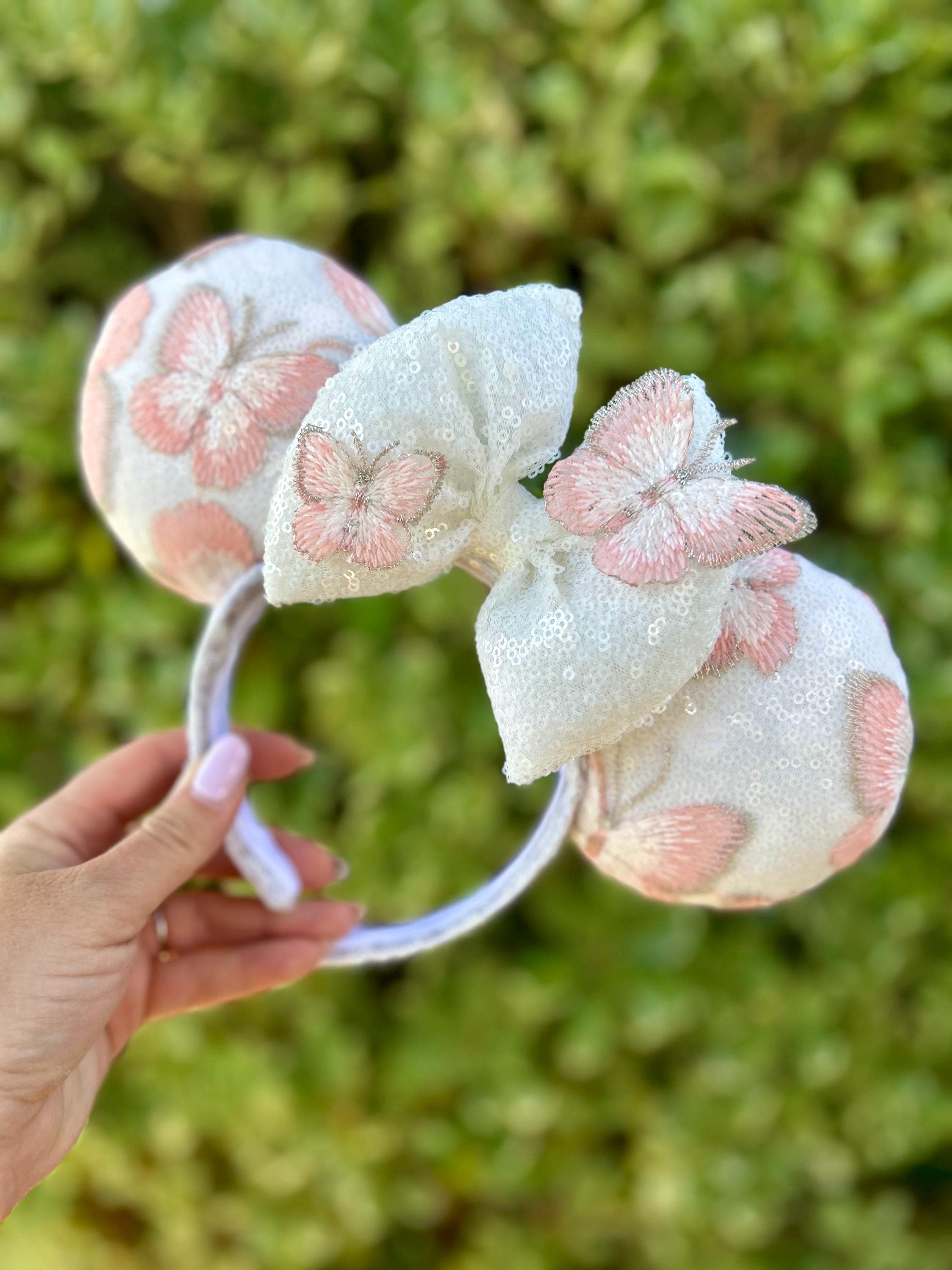 Spring Ears Butterfly Ears, Spring Ears, Pink Ears, Flower and Garden Ears - Etsy