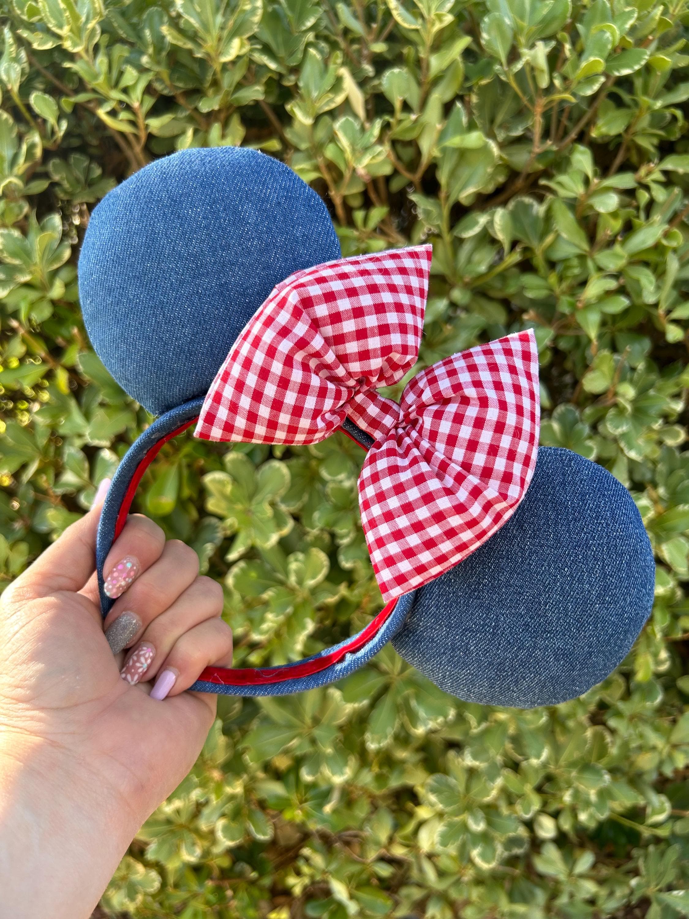 Mickey Denim Ears - Etsy