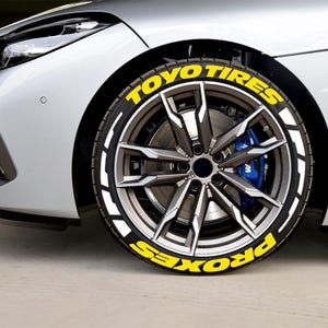 Rotulación de neumáticos Toyo Proxes Stripe Tyre Sticker se adapta a neumáticos de 16" a 22", juego de letras permanentes para 4 neumáticos, ajuste universal, ENVÍO URGENTE