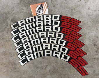 Tire Lettering Camaro ss Tyre Sticker fits to 16"-22" Permanent Tyre Letters Set for 4 tires universal fitment EXPRESS SHIPPING