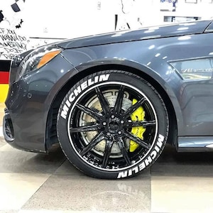 Tire Lettering Michelin Tyre Sticker fits to 16&quot;-22&quot; Permanent Tyre Letters Set for 4 tires universal fitment EXPRESS SHIPPING