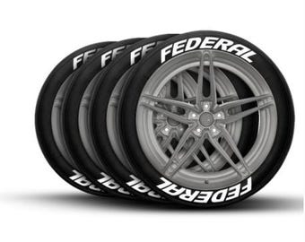 Tire Lettering Federal Tyre Sticker fits to 16"-22" Permanent Tyre Letters Set for 4 tires universal fitment EXPRESS SHIPPING