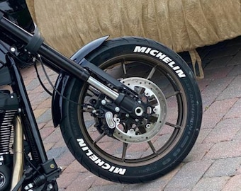 Tire Lettering Michelin White Tyre Sticker fits 16"-22" Permanent Tyre Letters Set for 4 Tires Universal Fitment for Motorcycles